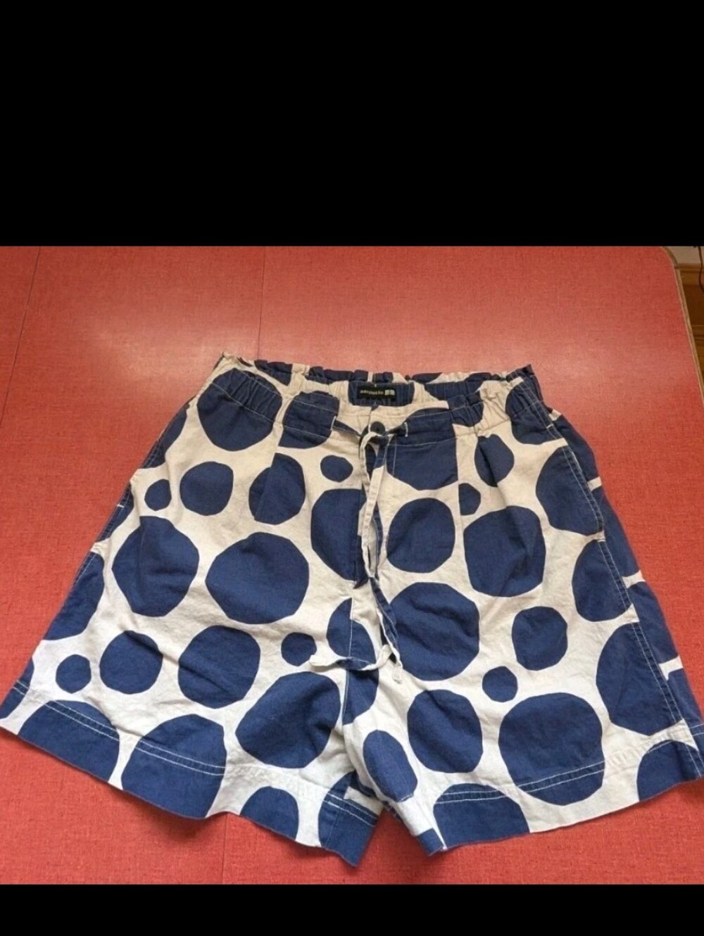 Marimekko x Uniqlo Linen Blob Shorts Polka Dot High Waist Drawstring Cotton L